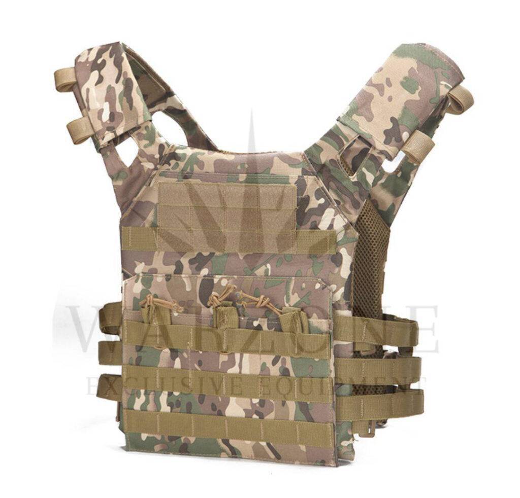 multicam light weight vest level 3 front and back