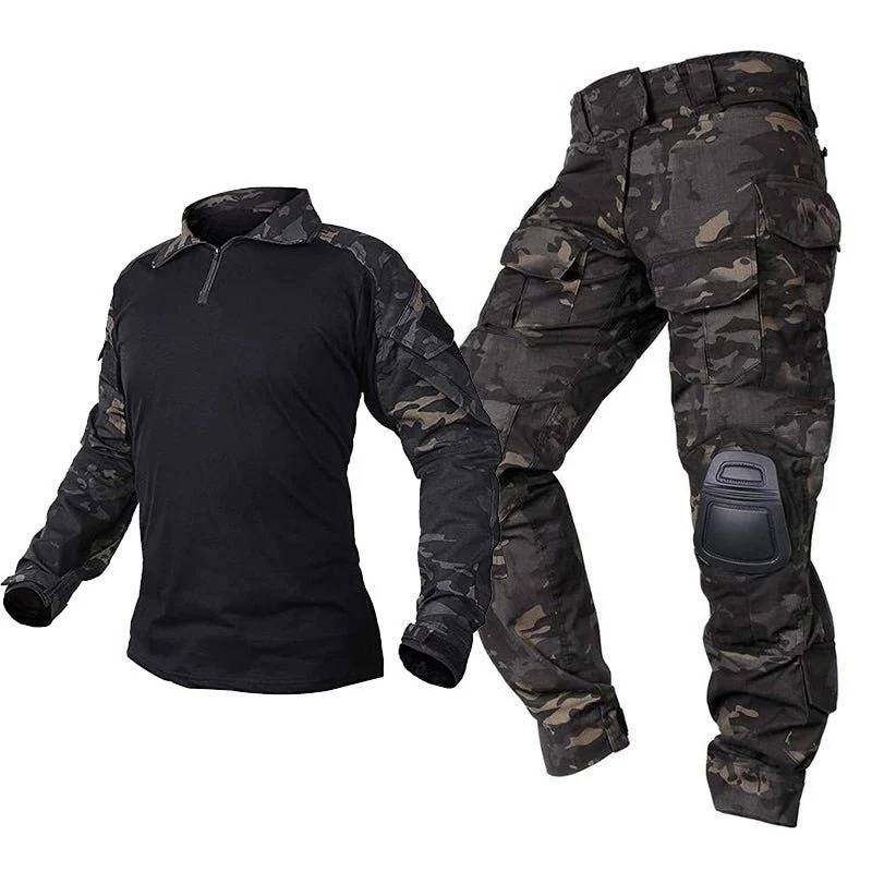 BLACK CAMO SHIRT & TROUSER - Image 3
