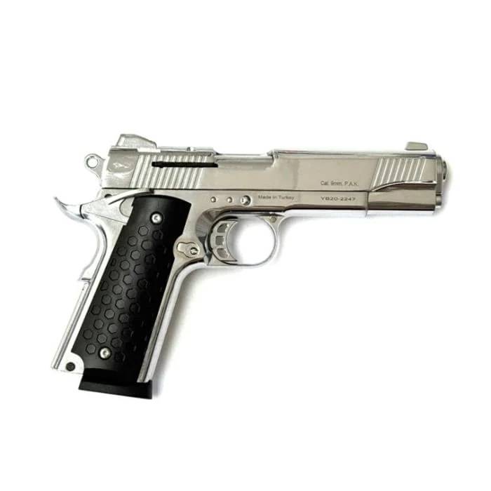 Kuzey 911 WHITE BLANK GUN 9mm P.A.K. + 20 blanks and Holster